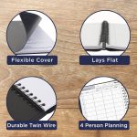 AT-A-GLANCE 2023 Weekly Planner, Quarter-Hourly Appointment Book, 7" x 8-3/4", Medium, Telephone/Address Pages, Black (7095105) - Image 5